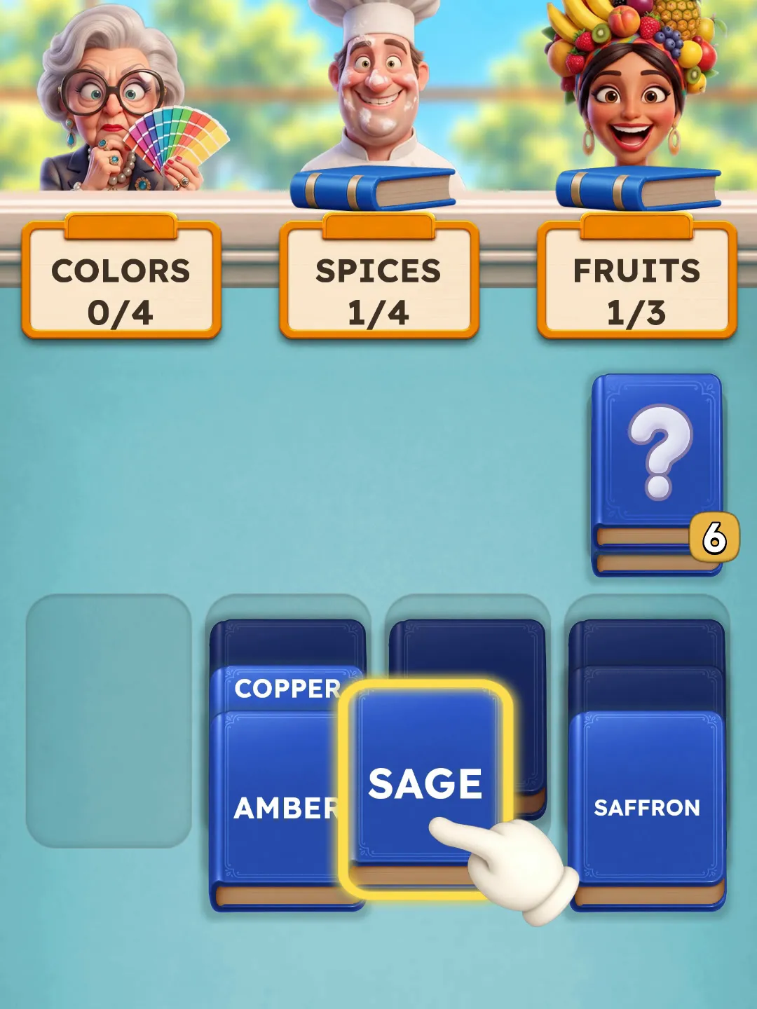 Book Solitaire Associations gameplay