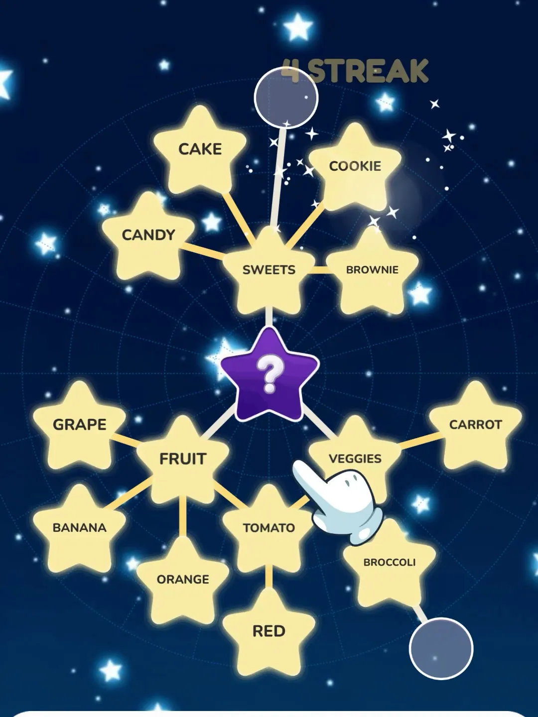 Word Stars Associations gameplay