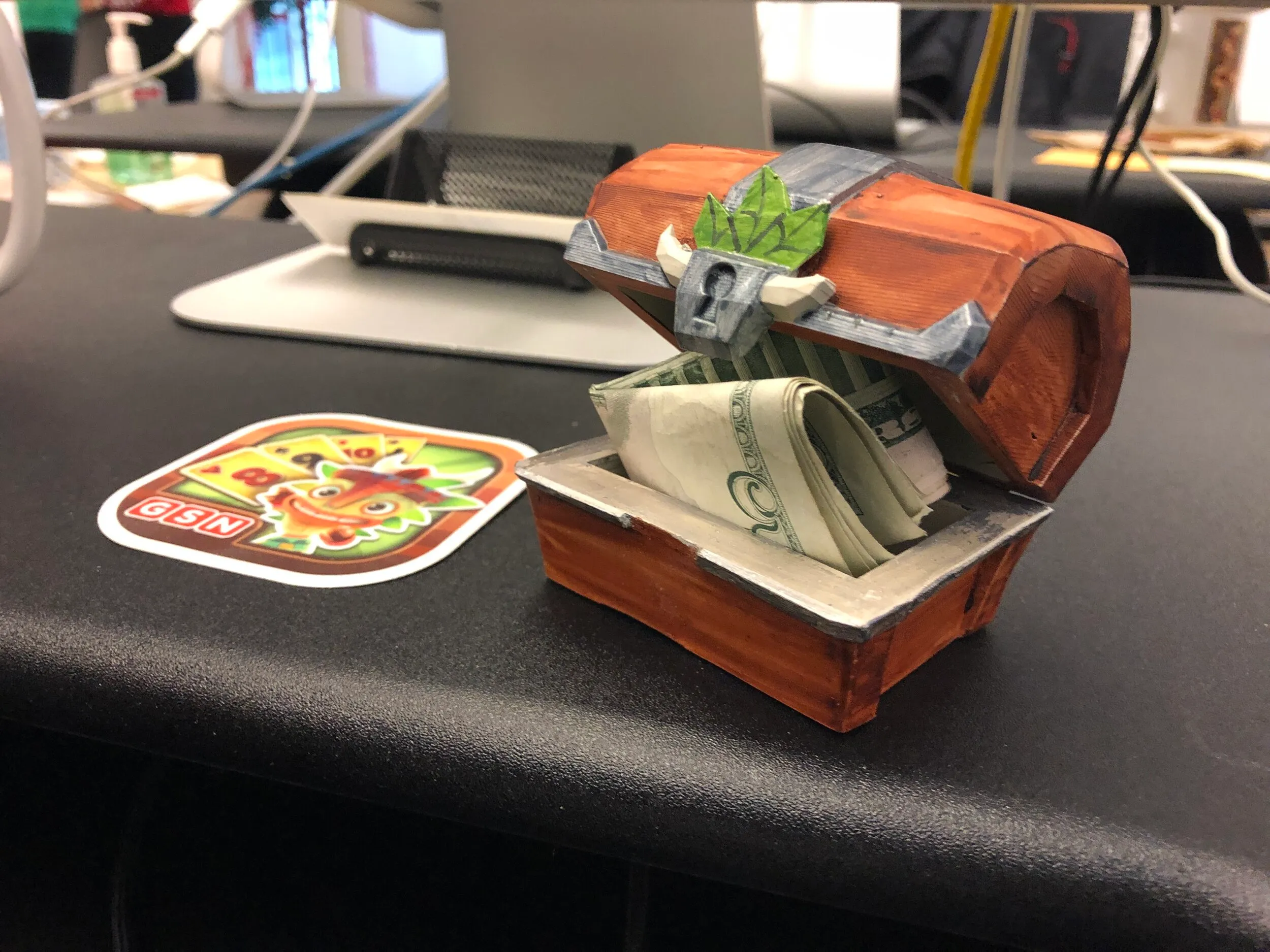 A physical reward chest prototype