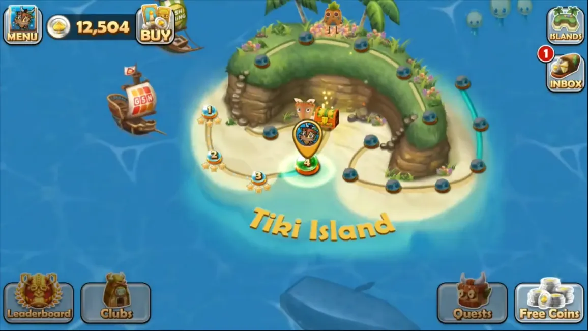 The Tiki Island map